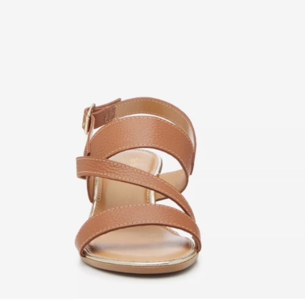 Coach And Four Sandals Wedge Leather Strappy Women's Size 11 Boho Resortwear - Picture 6 of 8